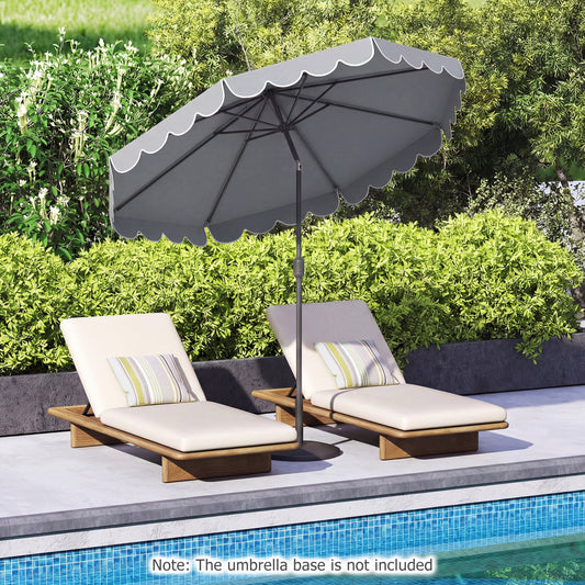 10 FT Patio Umbrella with Push Button Tilt and Crank-Gray