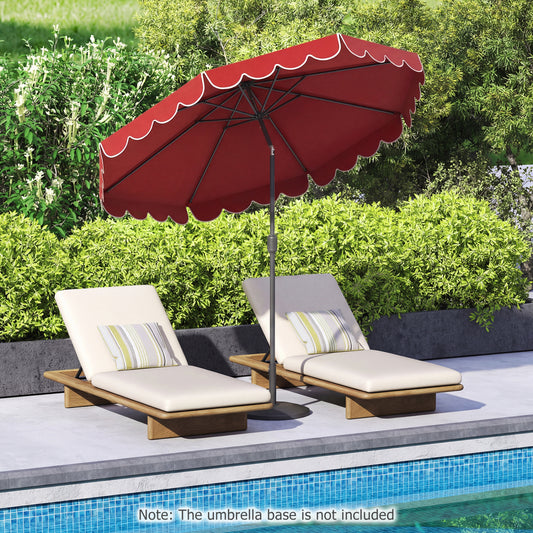 10 FT Patio Umbrella with Push Button Tilt and Crank-Red