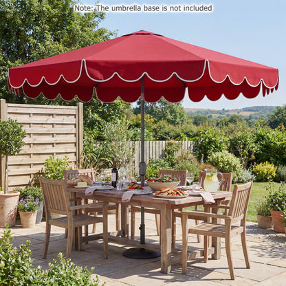 10 FT Patio Umbrella with Push Button Tilt and Crank-Red