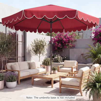10 FT Patio Umbrella with Push Button Tilt and Crank-Red