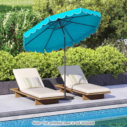 10 FT Patio Umbrella with Push Button Tilt and Crank-Turquoise