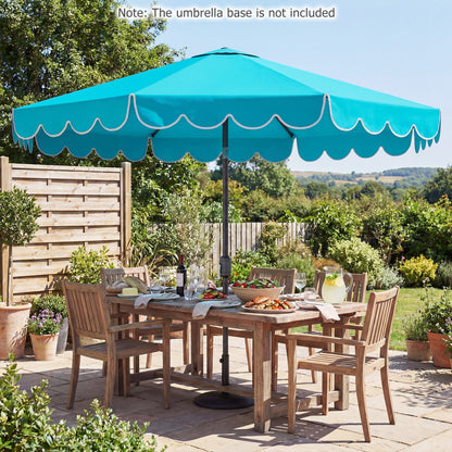 10 FT Patio Umbrella with Push Button Tilt and Crank-Turquoise