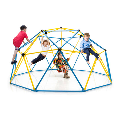 10 Feet Dome Climber with Swing and 800 Lbs Load Capacity-Multicolor - Multicolor