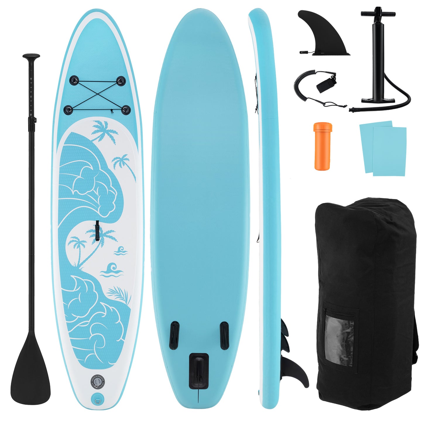 10/11 Feet Inflatable Stand Up Paddle Board with Premium SUP Accessories-S - S