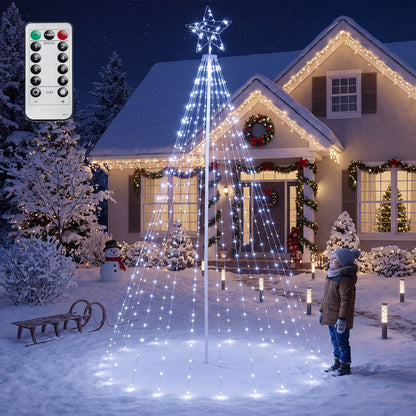 10 Feet Outdoor Christmas Tree Star String Lights