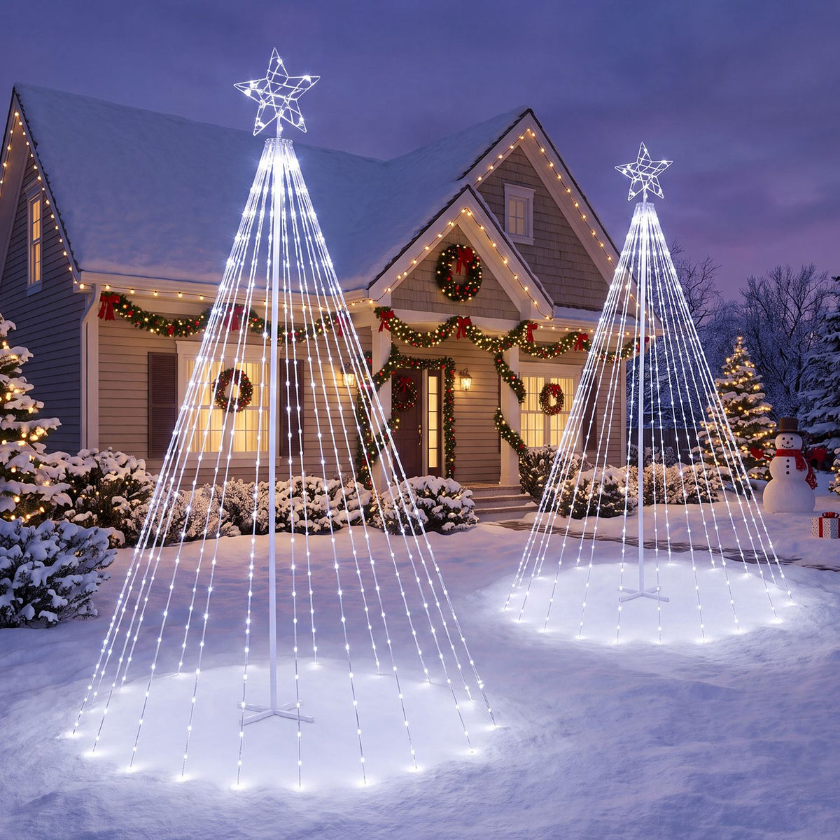 10 Feet Outdoor Christmas Tree Star String Lights