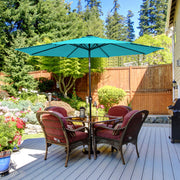 10 Feet Outdoor Patio Umbrella with Bright Solar LED Lights-Turquoise