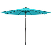 10 Feet Outdoor Patio Umbrella with Bright Solar LED Lights-Turquoise