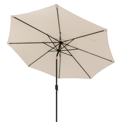 10 Feet Outdoor Patio Umbrella with Tilt Adjustment and Crank-Orange - Beige