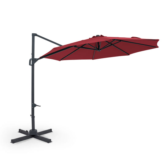 10 Feet Patio Cantilever Umbrella with Easy Tilt Adjustment