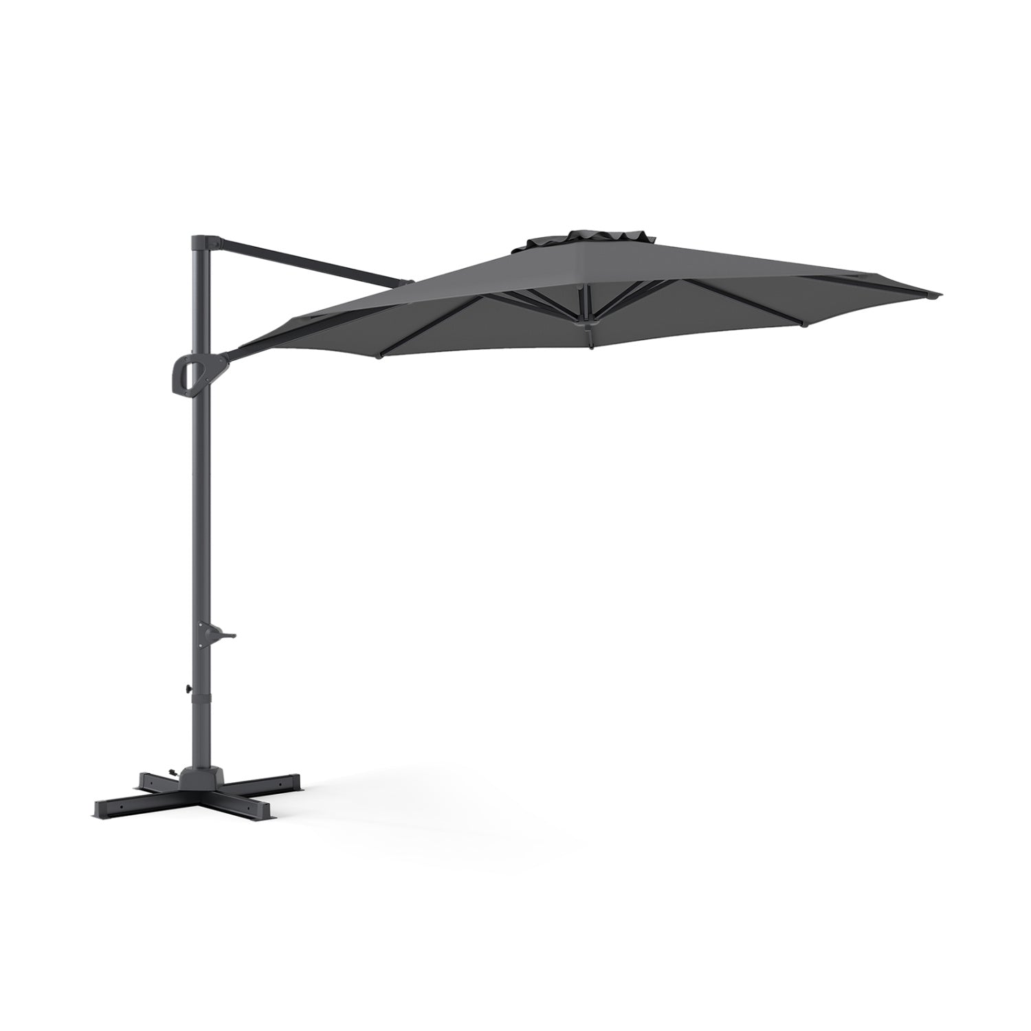 10 Feet Patio Cantilever Umbrella with Easy Tilt Adjustment