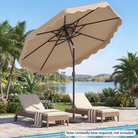 10 Ft Patio Umbrella with Push Button Tilt and Crank