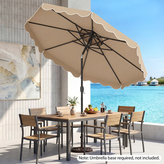 10 Ft Patio Umbrella with Push Button Tilt and Crank
