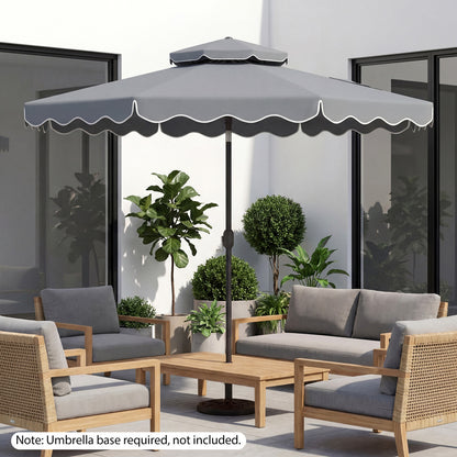 10 Ft Patio Umbrella with Push Button Tilt and Crank