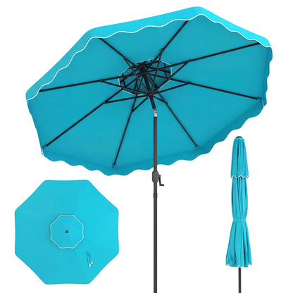 10 Ft Patio Umbrella with Push Button Tilt and Crank
