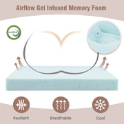 10 Pack Seat Cushions Gel Memory Foam for Back-Brown