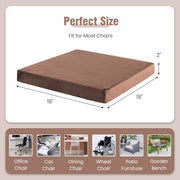 10 Pack Seat Cushions Gel Memory Foam for Back-Brown