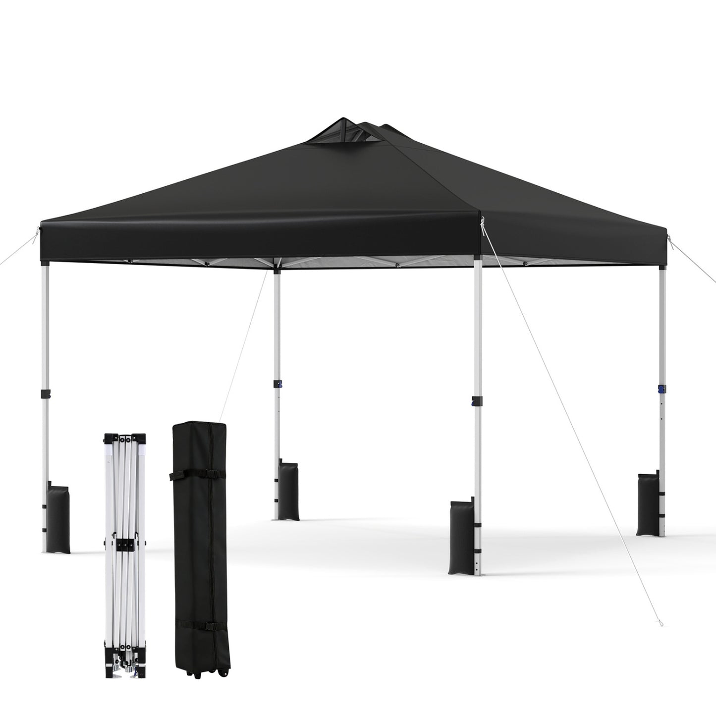 10 x 10 Feet Outdoor Commercial Pop up Canopy Tent-Black