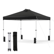 10 x 10 Feet Outdoor Commercial Pop up Canopy Tent-Black