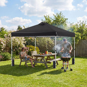 10 x 10 Feet Outdoor Commercial Pop up Canopy Tent-Black