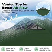 10 x 10 Feet Outdoor Commercial Pop up Canopy Tent-Green