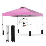 10 x 10 Feet Outdoor Commercial Pop up Canopy Tent-Pink