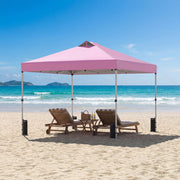 10 x 10 Feet Outdoor Commercial Pop up Canopy Tent-Pink
