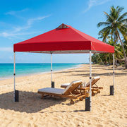10 x 10 Feet Outdoor Commercial Pop up Canopy Tent-Red