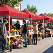 10 x 10 Feet Outdoor Commercial Pop up Canopy Tent-Red