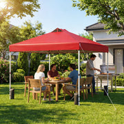 10 x 10 Feet Outdoor Commercial Pop up Canopy Tent-Red