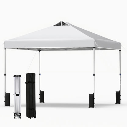10 x 10 Feet Outdoor Commercial Pop up Canopy Tent-White