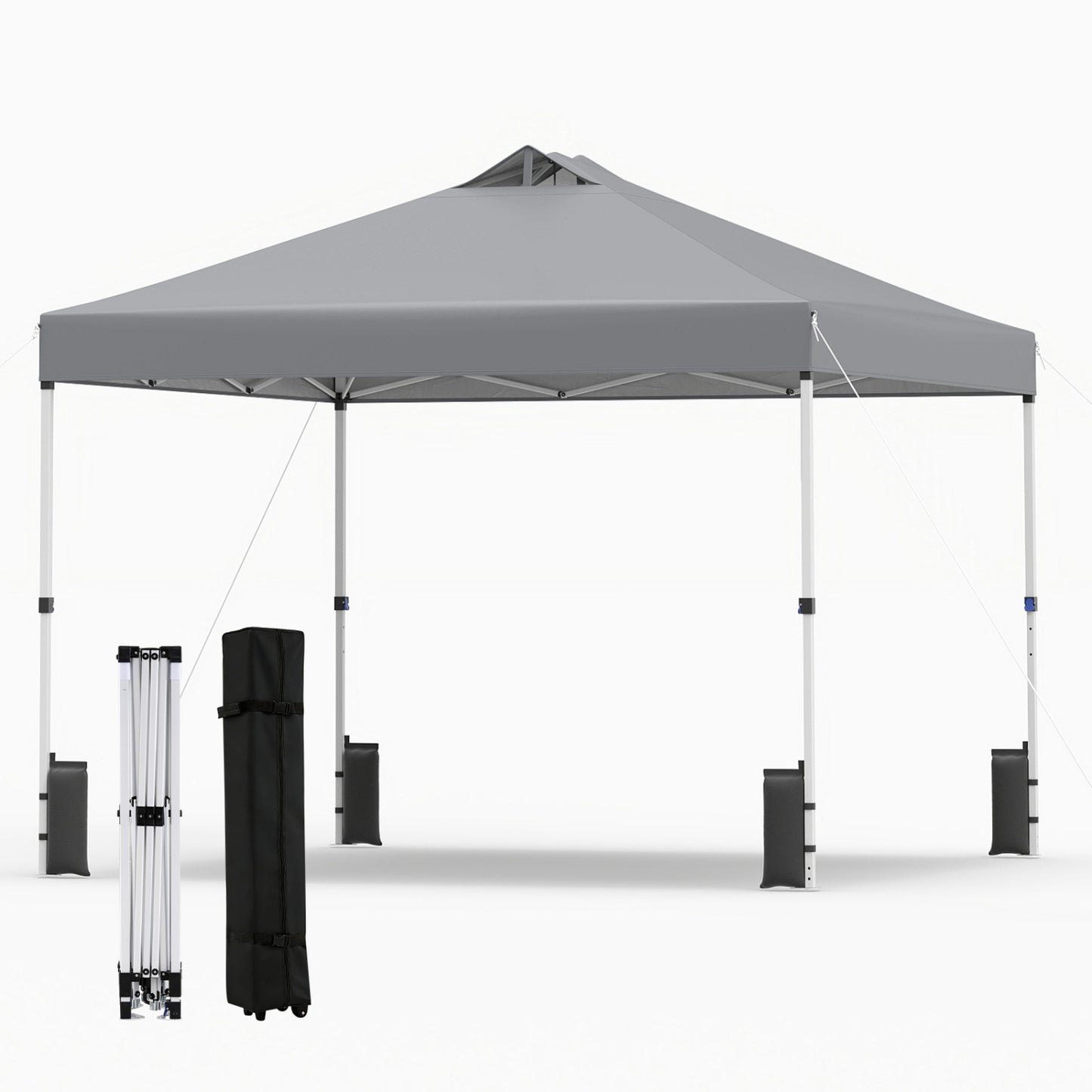 10 x 10 Feet Outdoor Commercial Pop up Canopy Tent-Gray