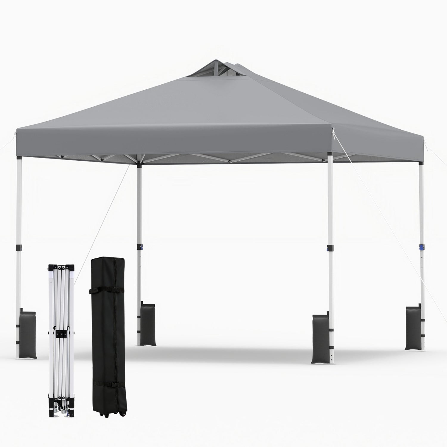 10 x 10 Feet Outdoor Commercial Pop up Canopy Tent-Gray
