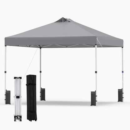 10 x 10 Feet Outdoor Commercial Pop up Canopy Tent-Gray