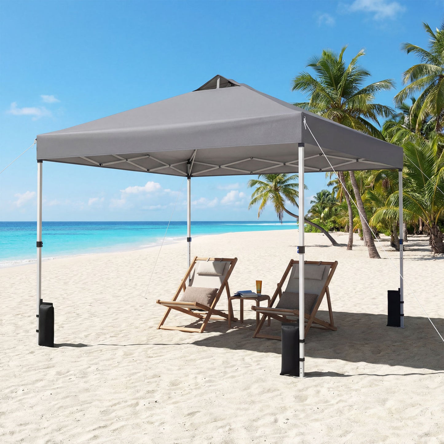 10 x 10 Feet Outdoor Commercial Pop up Canopy Tent-Gray