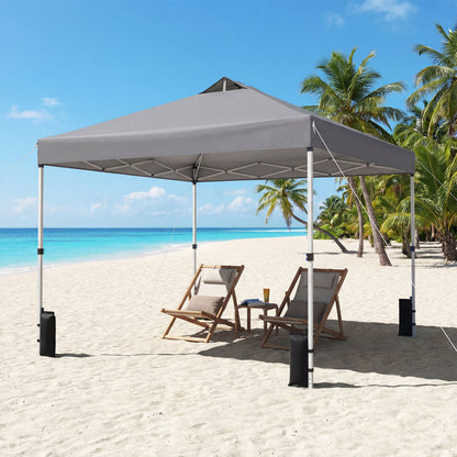 10 x 10 Feet Outdoor Commercial Pop up Canopy Tent-Gray