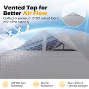 10 x 10 Feet Outdoor Commercial Pop up Canopy Tent-Gray