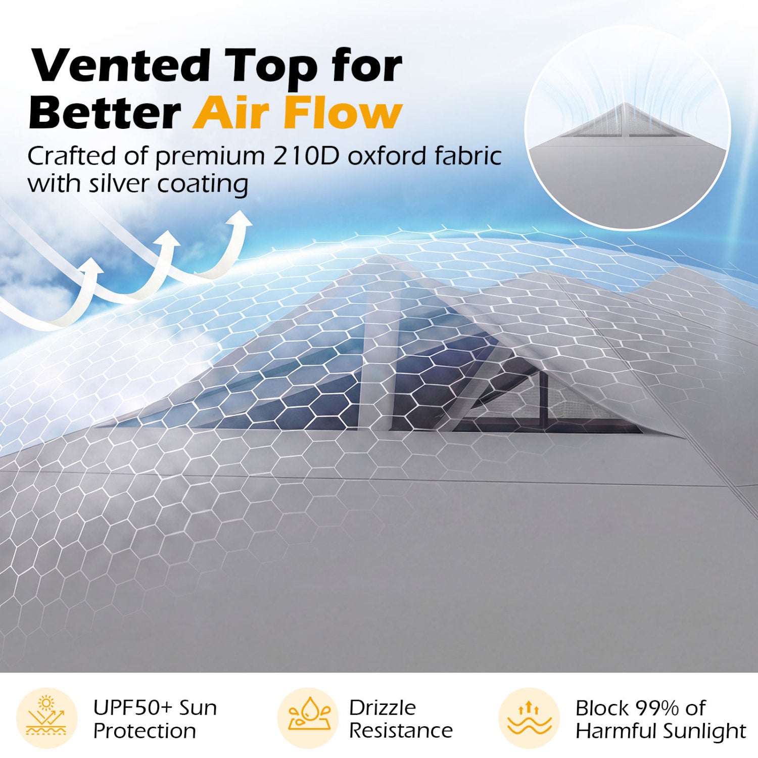 10 x 10 Feet Outdoor Commercial Pop up Canopy Tent-Gray