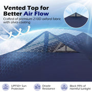 10 x 10 Feet Outdoor Commercial Pop up Canopy Tent-Blue