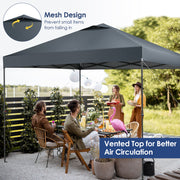 10 x 10 Feet Foldable Outdoor Instant Pop-up Canopy with Carry Bag-Blue - Gray