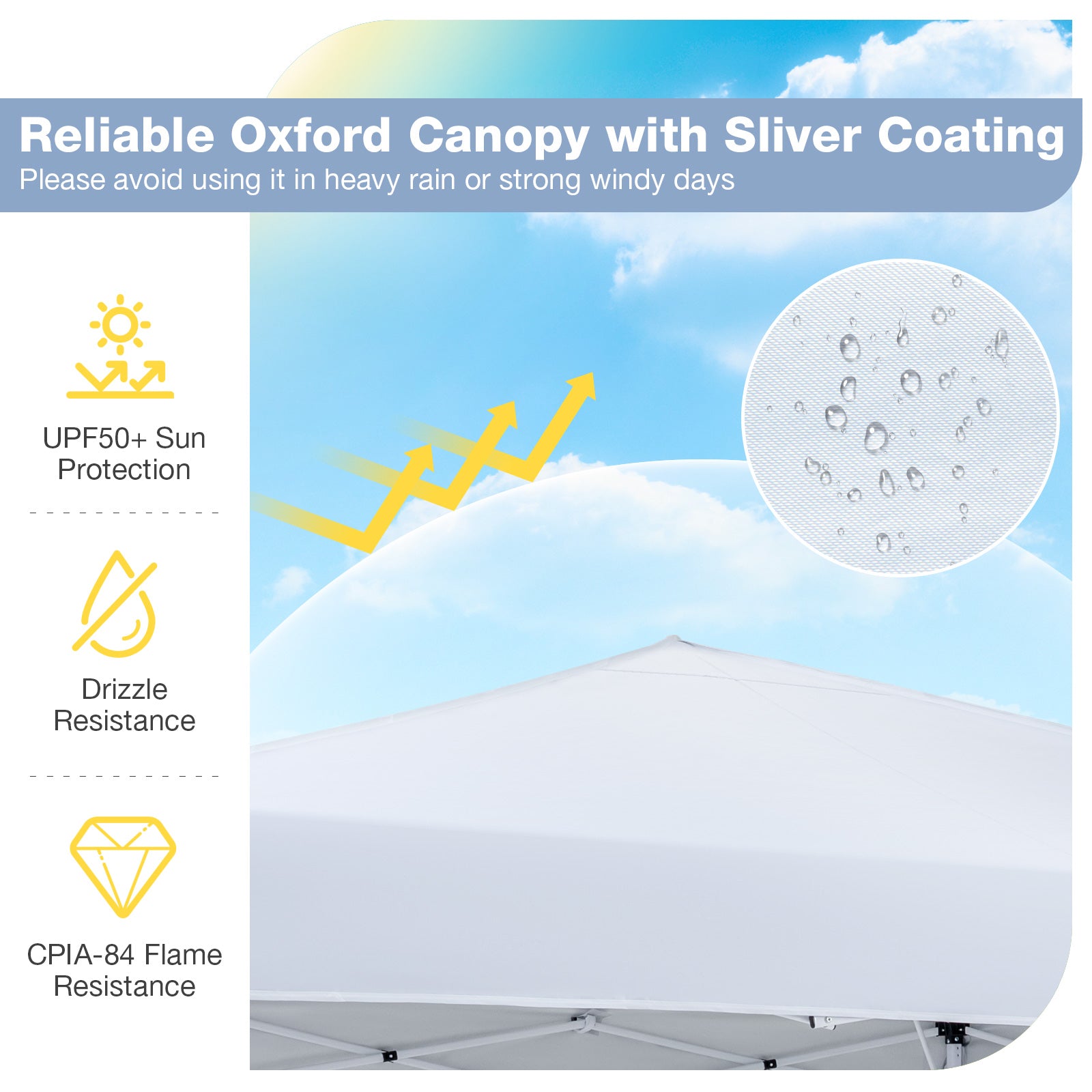 10 x 10 Feet Pop up Canopy Tent with Carrying Bag and 4 Sandbags-White