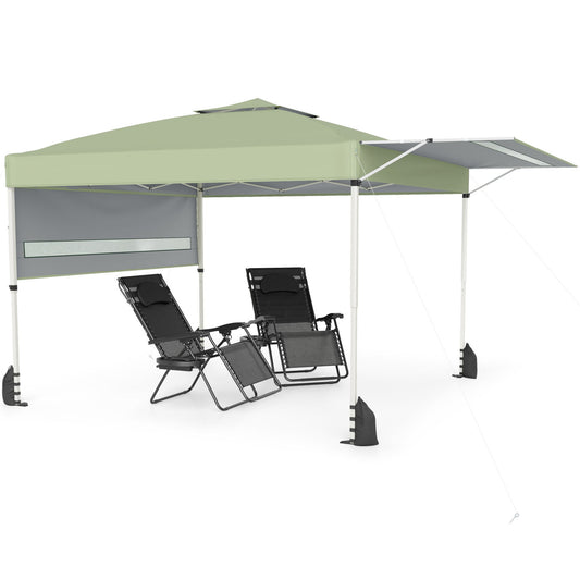 10 x 17 Feet Pop Up Canopy Tent with Dual Adjustable Awnings