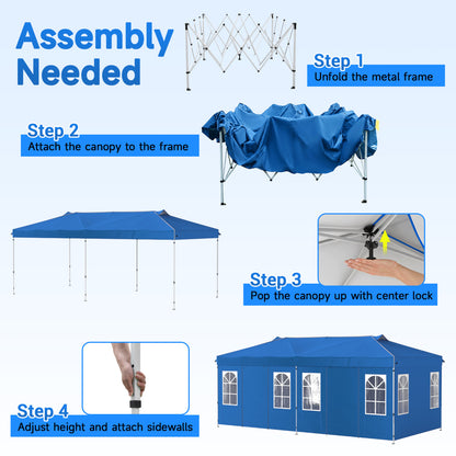 Pop Up Canopy Tent 10x20 FT with 6 Sidewalls