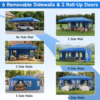 Pop Up Canopy Tent 10x20 FT with 6 Sidewalls