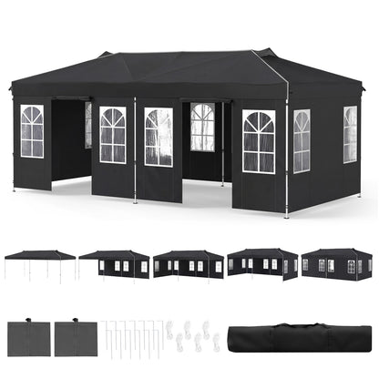 Pop Up Canopy Tent 10x20 FT with 6 Sidewalls