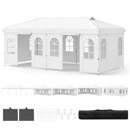 Pop Up Canopy Tent 10x20 FT with 6 Sidewalls