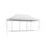 10 x 20 Feet Adjustable Folding Heavy Duty Sun Shelter with Carrying Bag-White
