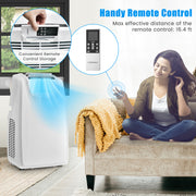 12000 BTU Dual Hose Portable Air Conditioner with Remote Control-White