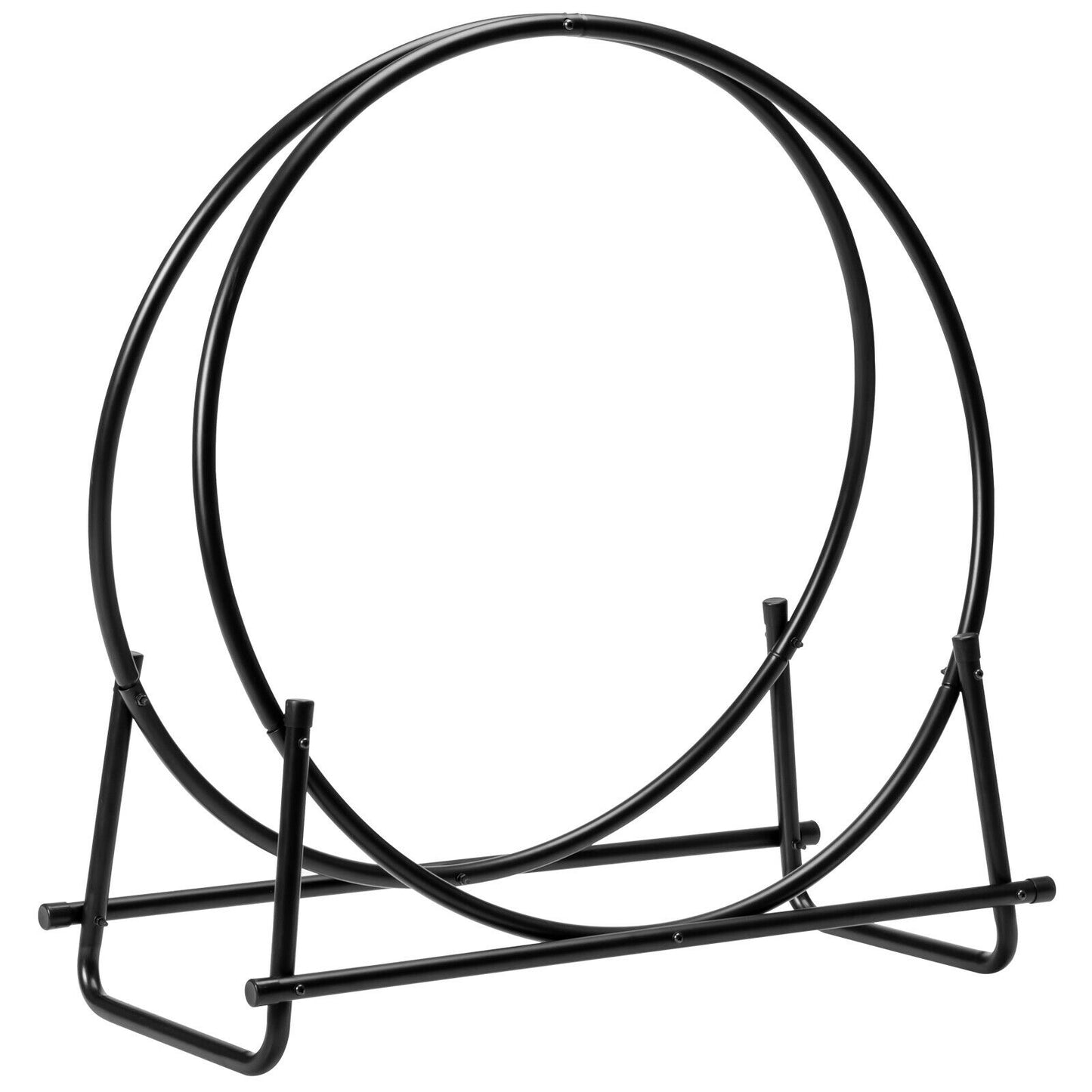 40-inch Tubular Steel Firewood Storage Rack - Inch Tubular Steel Log Hoop Firewood Storage Rack