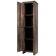 Linen Tower Bathroom Storage Cabinet Tall Slim Side Organizer with Shelf-Walnut